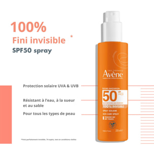 Spray Solaire SPF 50 - Protection Solaire 100% Invisible Peaux Sensibles 200 ml
