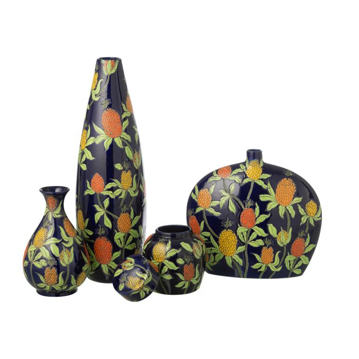 J-Line Vase Ananas - porcelaine - multicolore - large