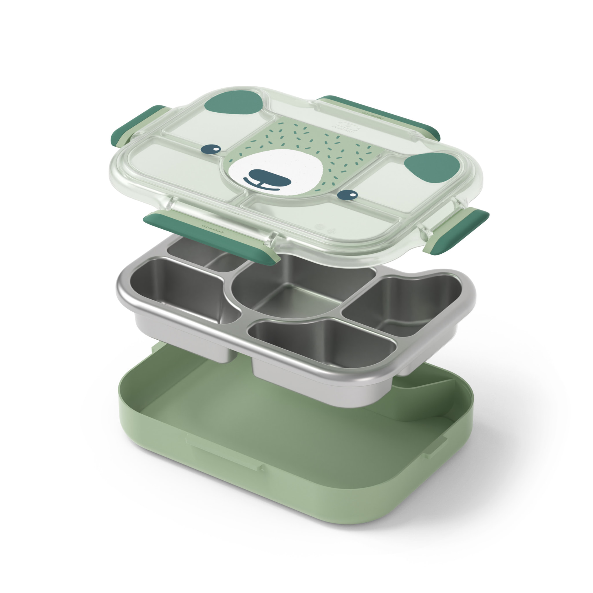 Lunch box plateau pour enfant Wonder 950ml Vert Ours
