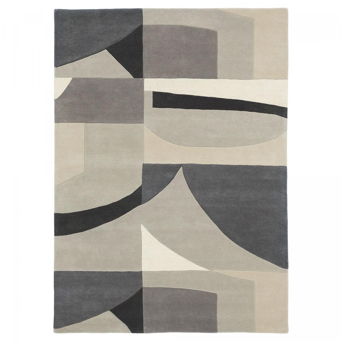 Tapis salon et chambre fait à la main en laine motif géométrique