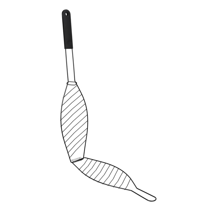 Well home parrilla bbq para pescado en alambre de hierro con revestimiento antiadherente 58x13cm
