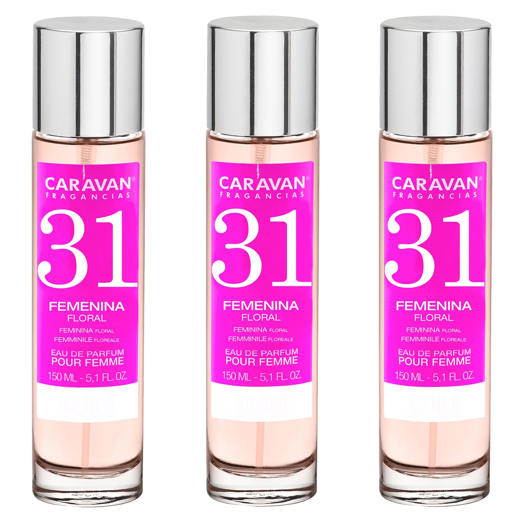 Caravan fragancias set de 3 frascos perfume de mujer nº31, de 150 ml