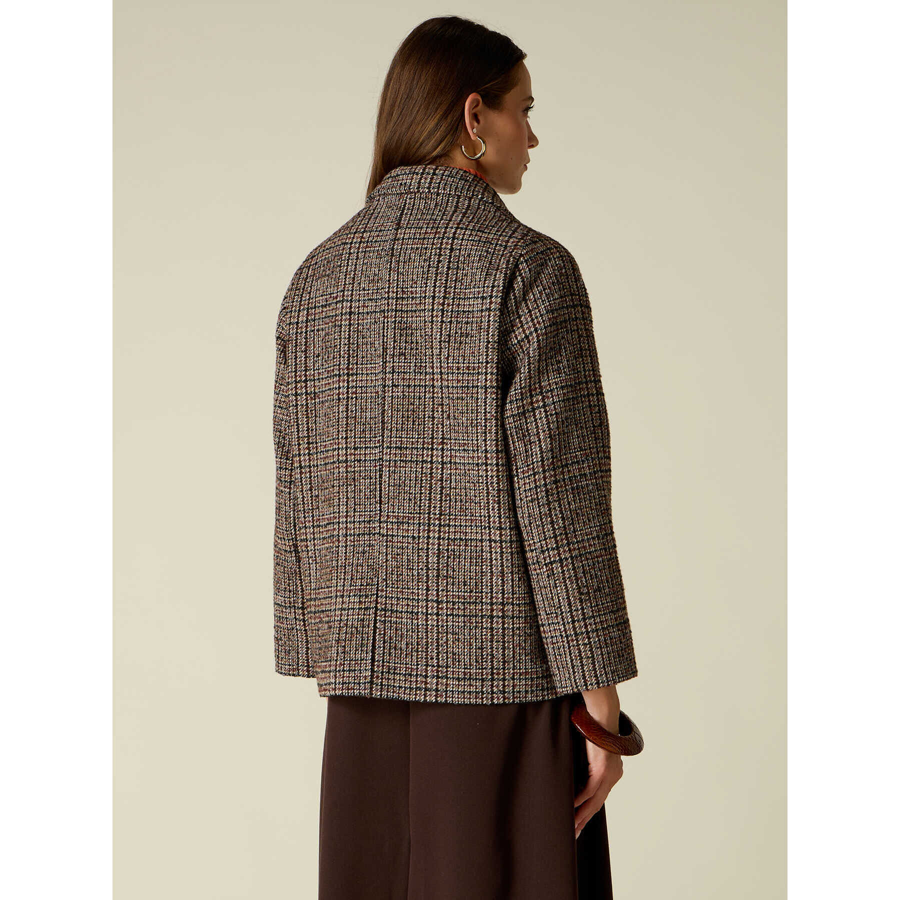 Oltre - Cappotto corto misto lana - Marrone