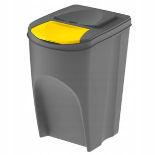 Juego de 3 cubos de reciclaje 105L Prosperplast Sortibox, gris