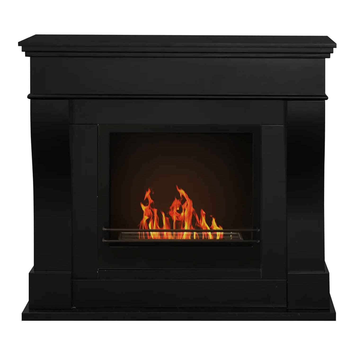 Washington - Camino a bioetanolo da terra 111x43xH99 cm, colore nero