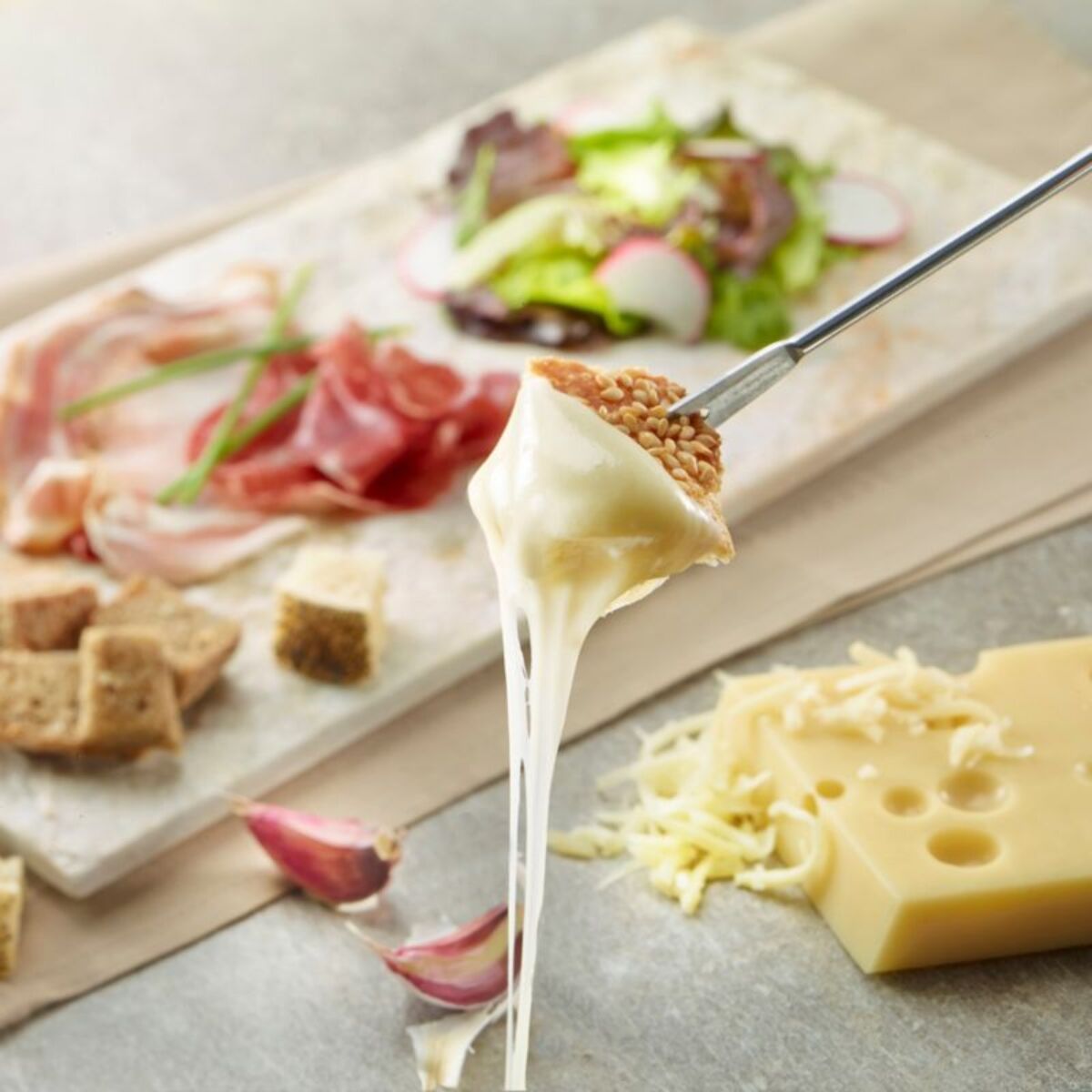 Pique à fondue LAGRANGE 10 fourchettes fondue classic