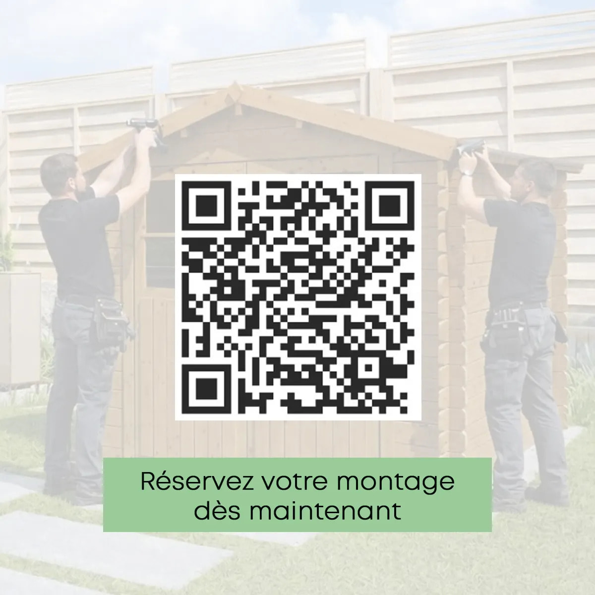 Abri de jardin - bois brut - 4 m²