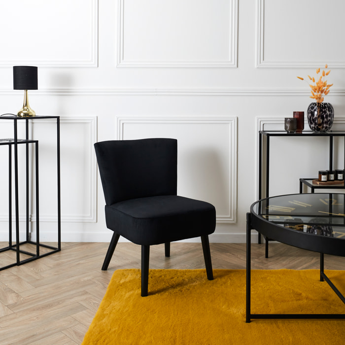 Fauteuil Crapaud Giulia Noir