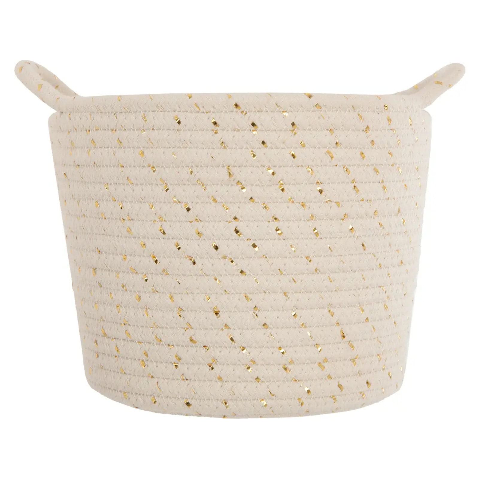 Set de 3 paniers "Lurex" beige D19,5/22/24cm