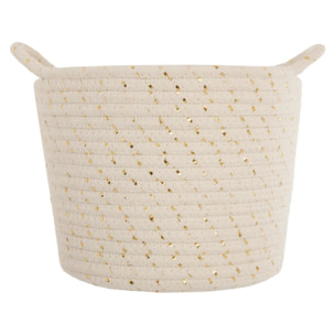 Set de 3 paniers "Lurex" beige D19,5/22/24cm