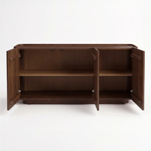 Buffet en bois de manguier finition noyer - Aldo
