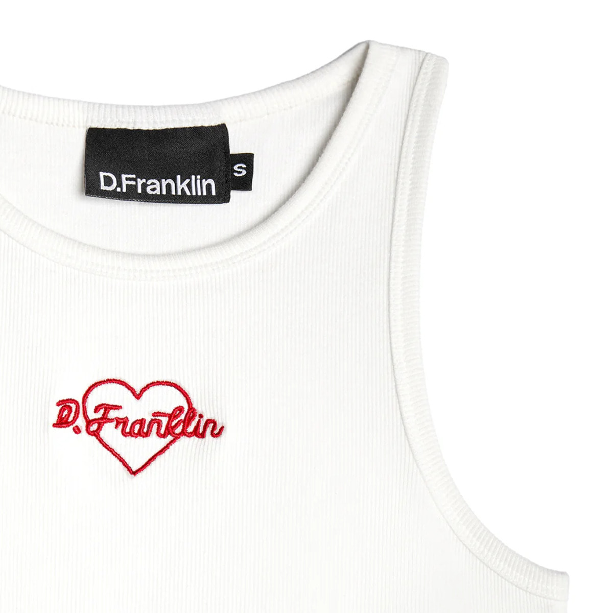 Camiseta de Tirantes Rib Tank Top Heart Blanco