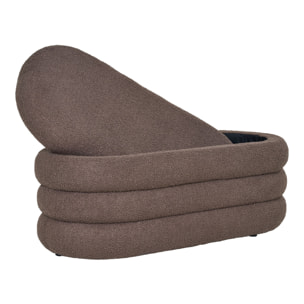 Panca contenitore Dartford in teddy marrone 103 cm