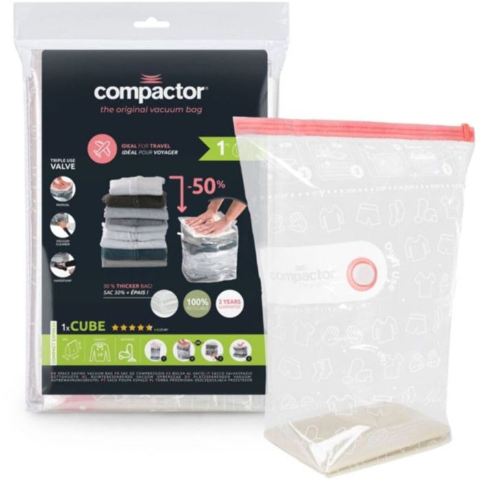 Housse COMPACTOR sac de rangement sous vide manuel Compact Express