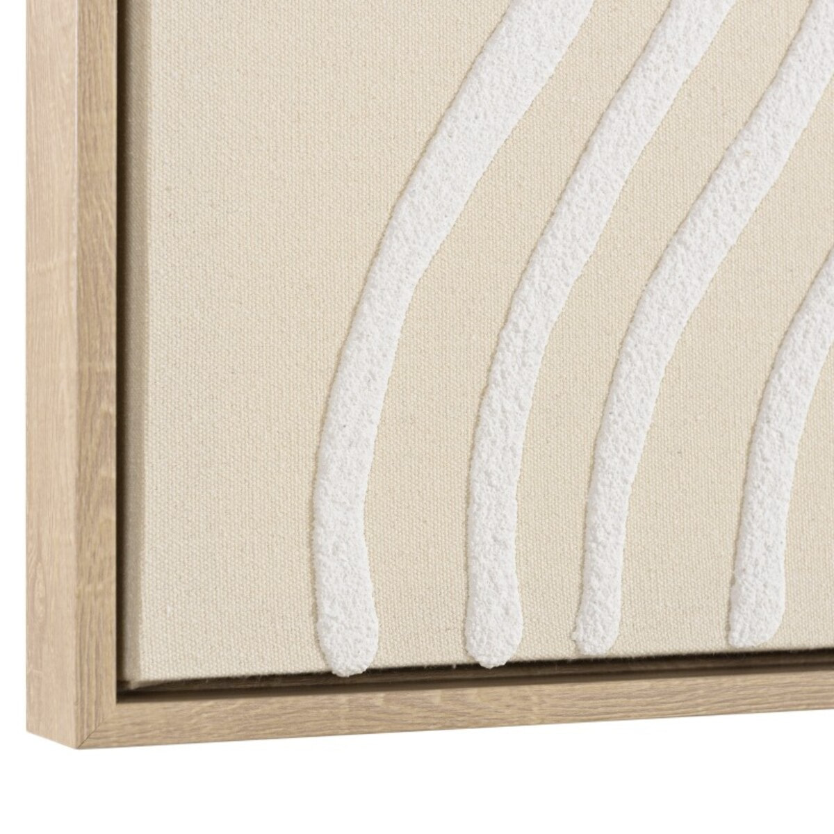 HOMER - Décoration murale A - 83x123cm lignes abstraites, cadre naturel