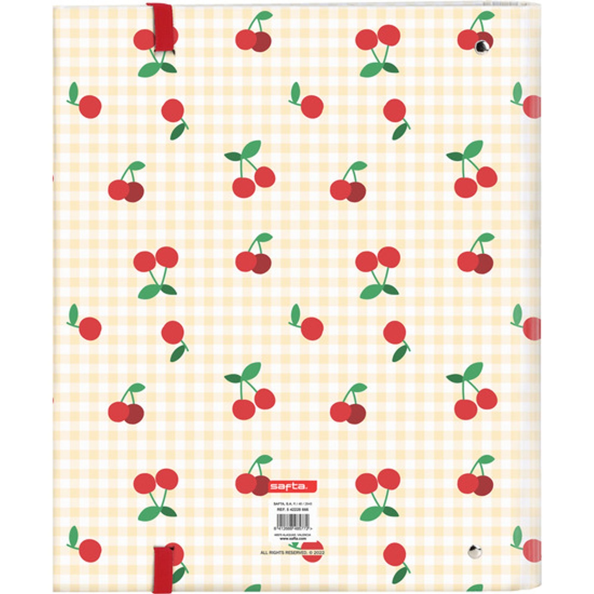 Carpeta 4 anillas 35mm c/recambio safta "cherry"