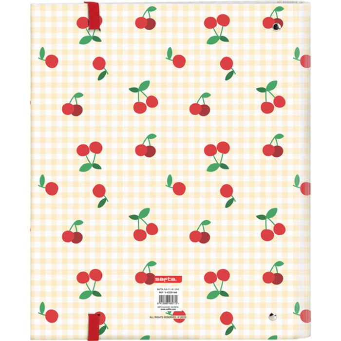 Carpeta 4 anillas 35mm c/recambio safta "cherry"