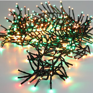 guirnalda de 192 luces led rojo, verde y blanco cálido con 8 funciones y temporizador - 1,4 metros