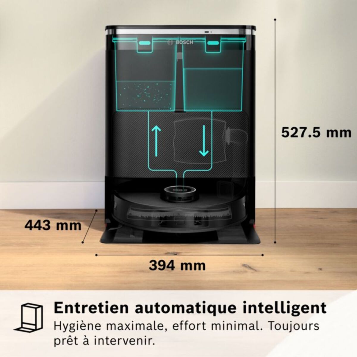 Robot Aspirateur Laveur BOSCH Spotless Max Noir