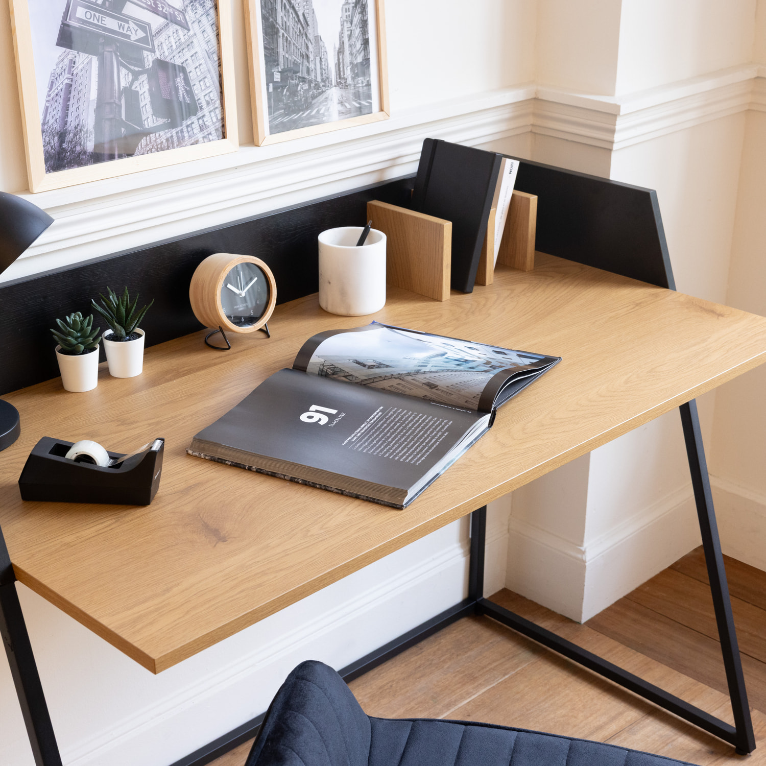 Bureau bois et noir CHARLES