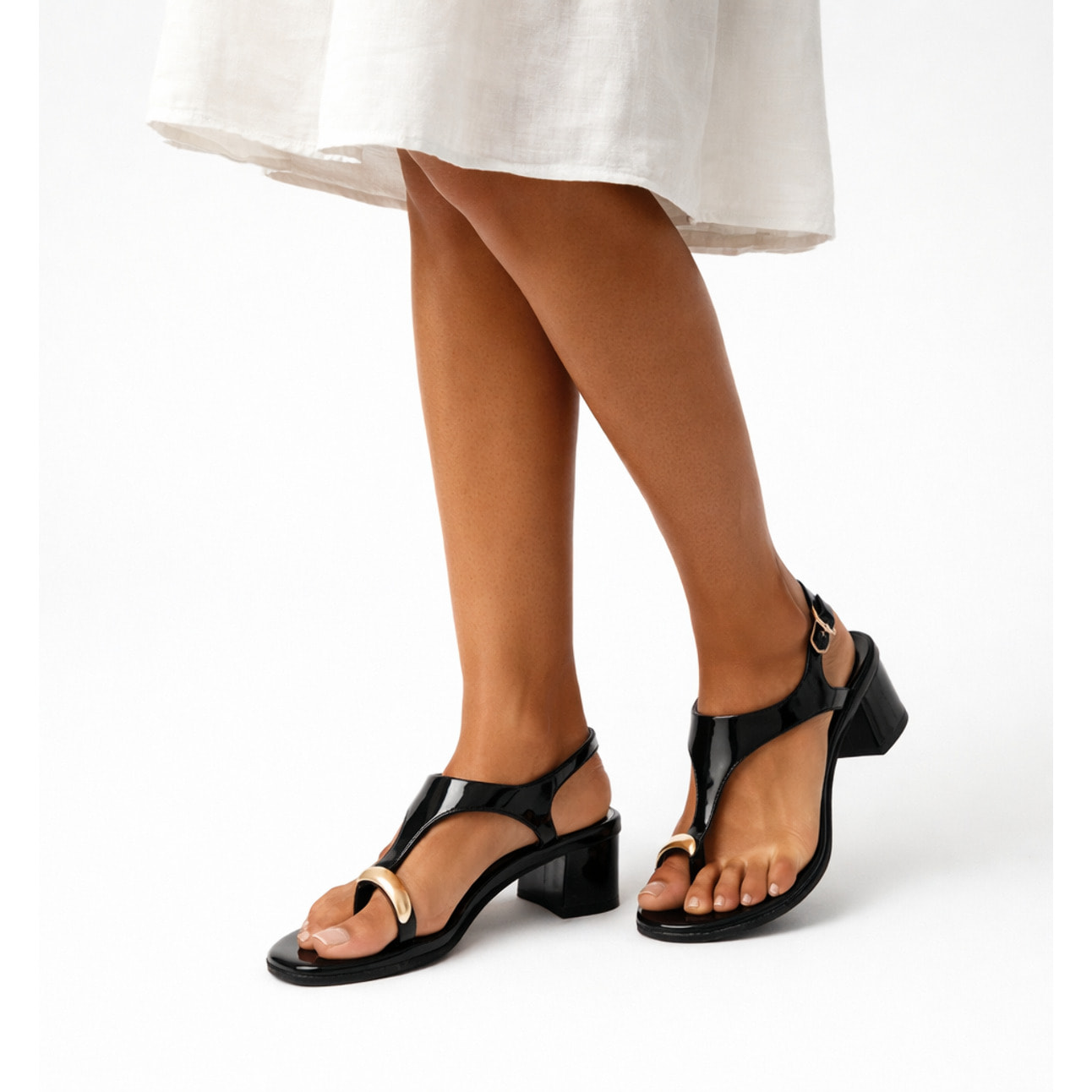 Sandali infradito con accessorio - tacco 6,5 cm