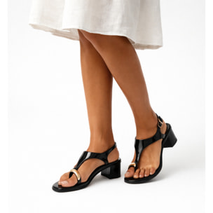 Sandali infradito con accessorio - tacco 6,5 cm