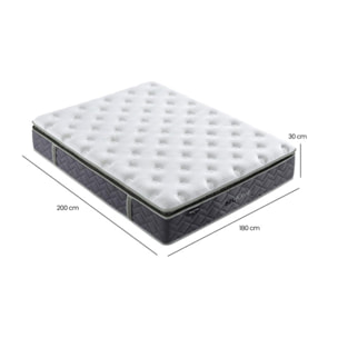 Matelas hybride 180 x 200 cm ressorts ensachés – SONGE