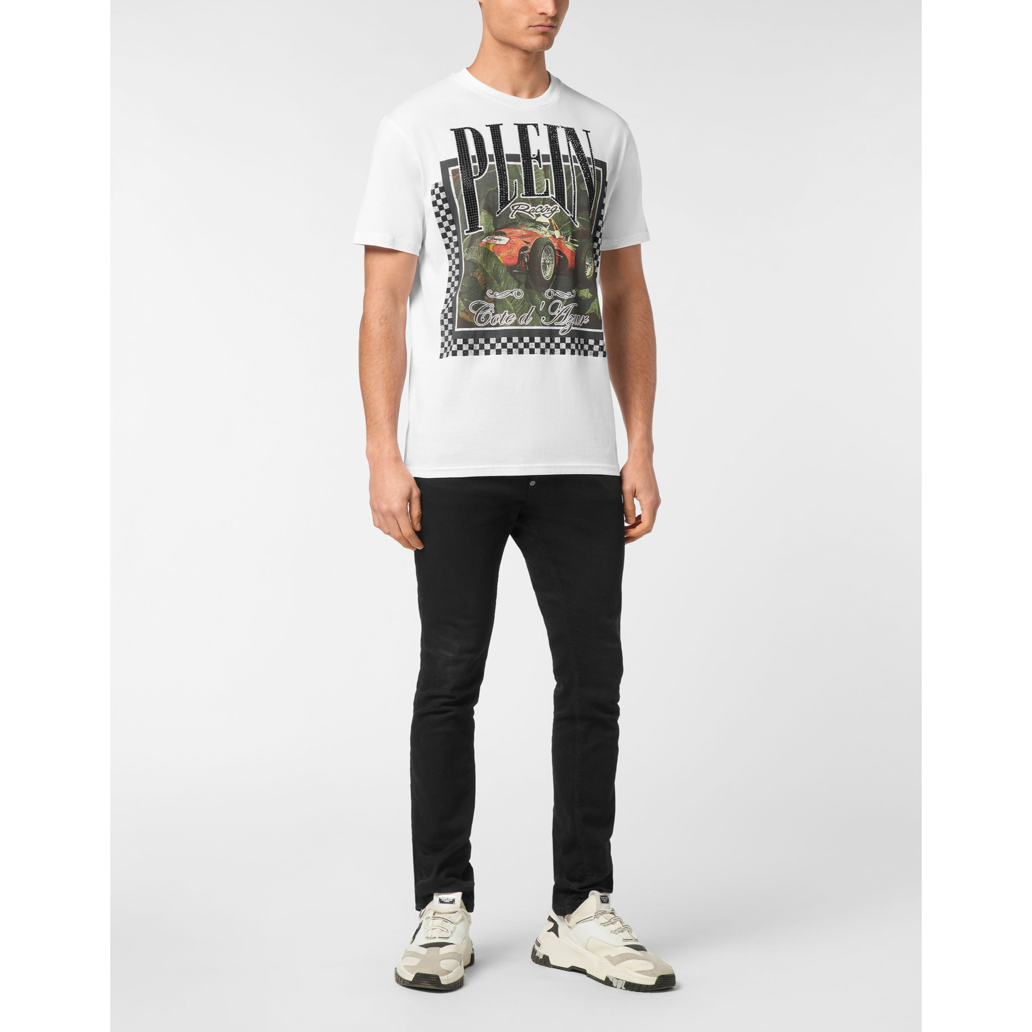 PHILIPP PLEIN T-Shirt Round Neck RACING