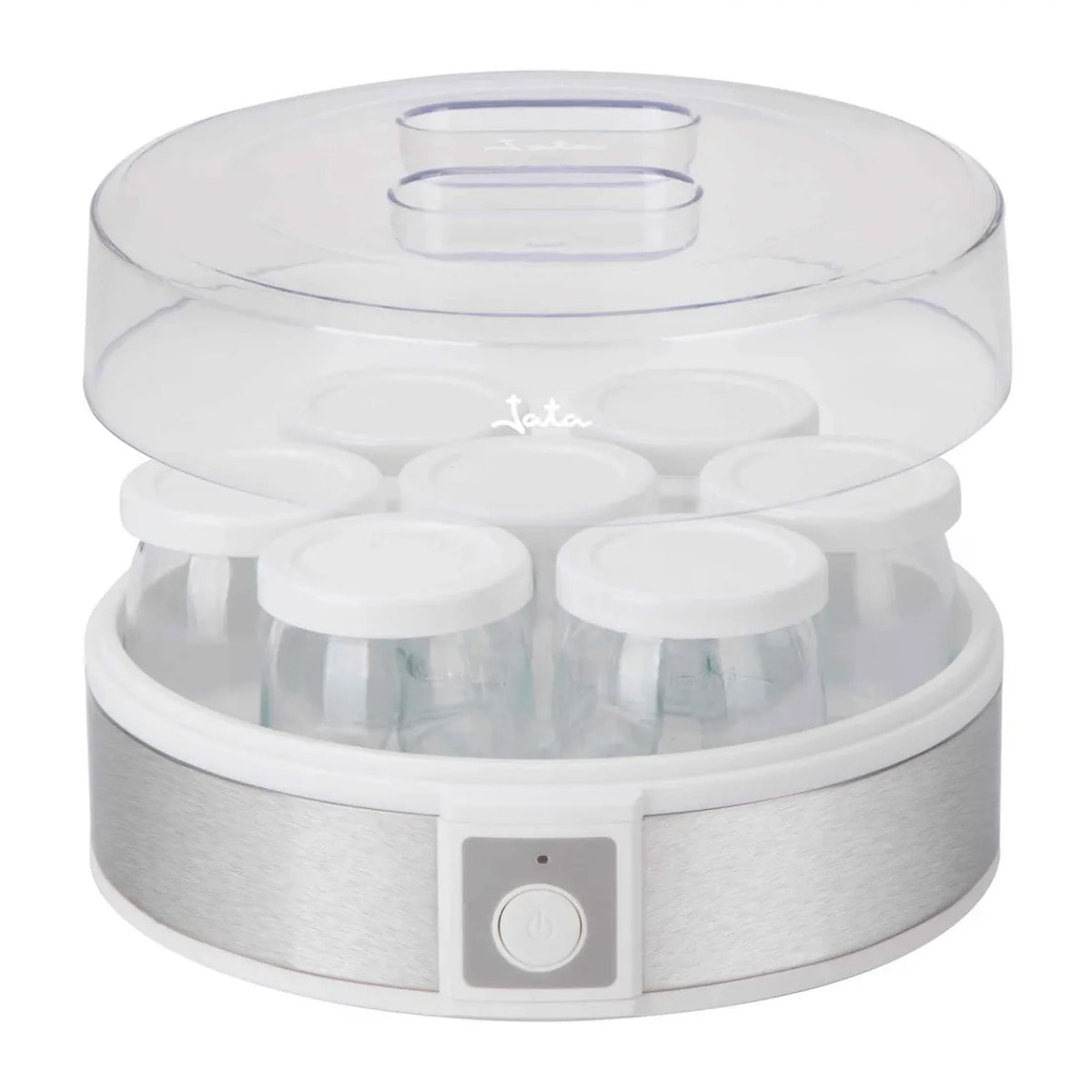 Yogurtera JATA JEYG2266 con 7 vasos de cristal de 180 ml aptos para lavavajillas