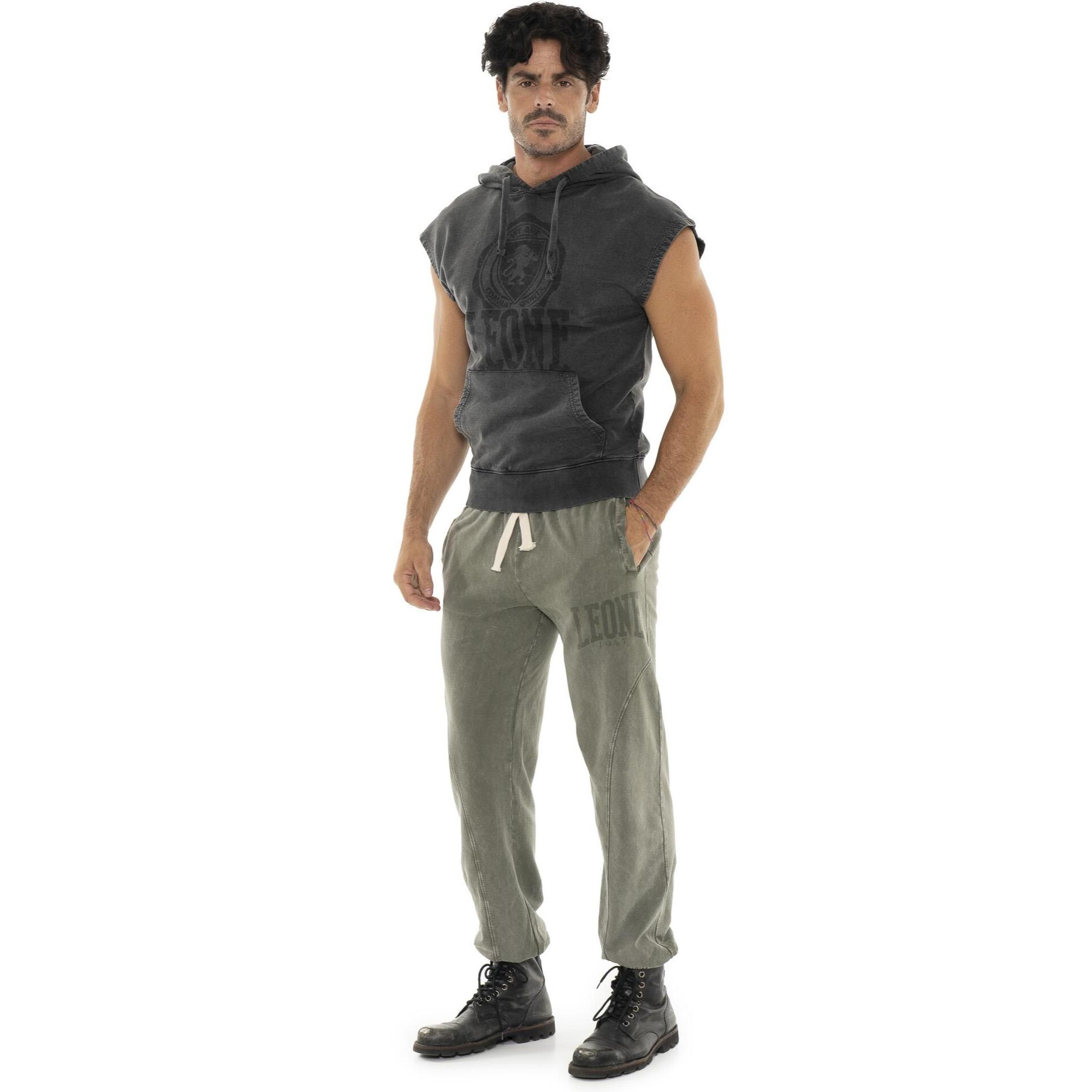Pantalón de hombre sin percha en tejido Leone Old Wash