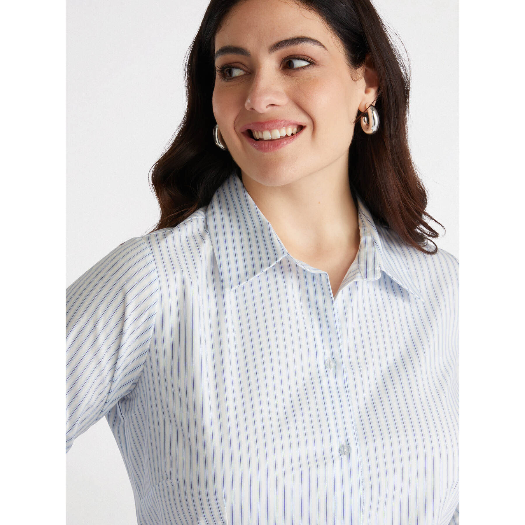 Fiorella Rubino - Camisa de rayas - Light - blue