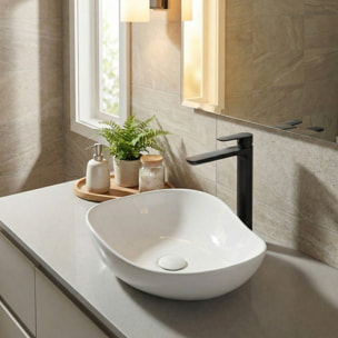 Set PixL 51 x 38 x 19 cm vasque à poser blanc brillant + mitigeur XL + bonde (CEPX50538SAT285C)