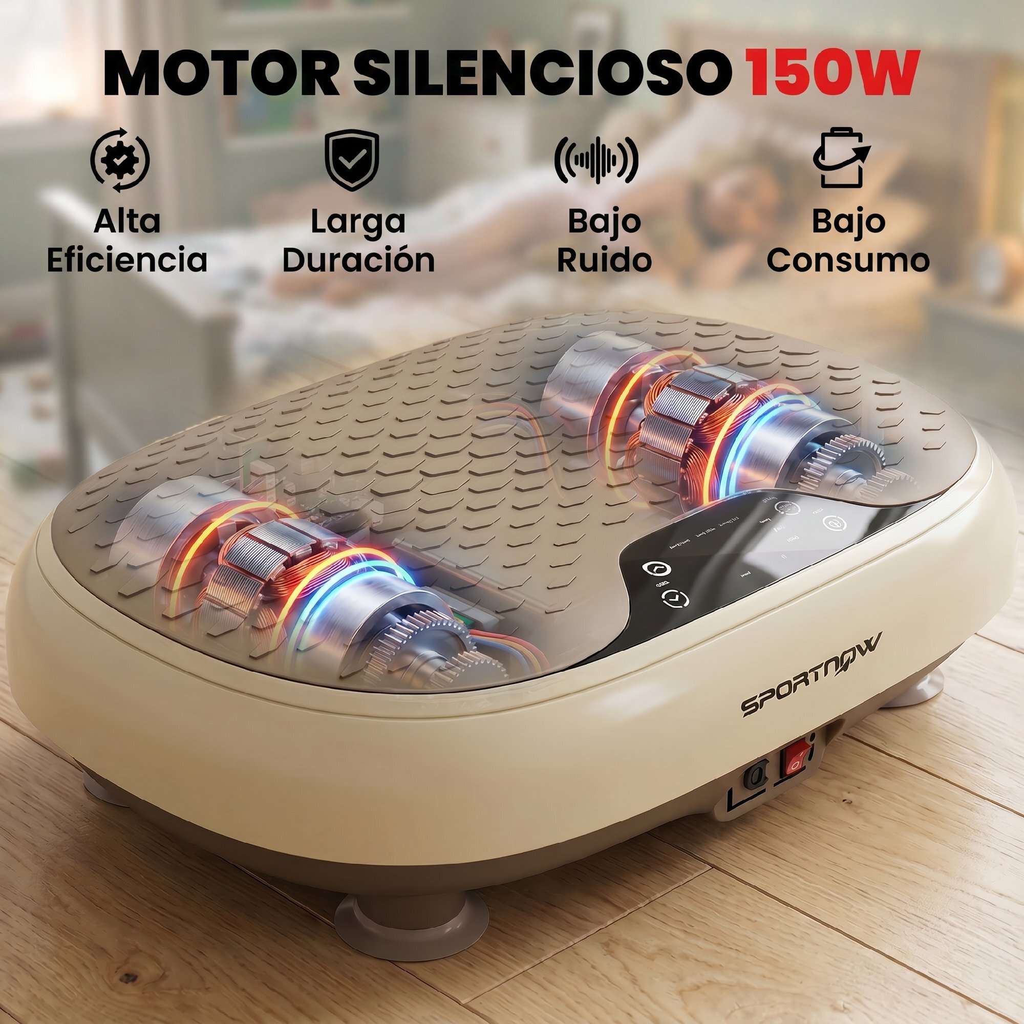 Plataforma Vibratoria, 20 Velocidades, 3 Programas, Plataforma Vibración Muscular 150W con Pantalla LED, Mando a Distancia, Máquina para Hacer Ejercicio en Casa, Adelgazar, Drenaje Linfático