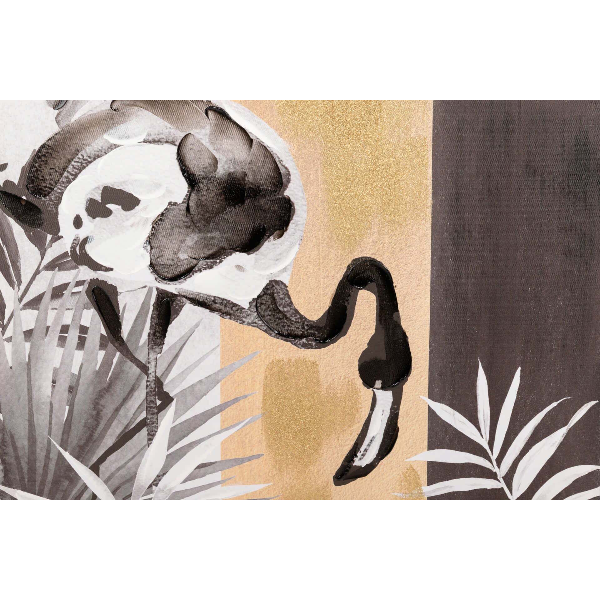 Set 2 Cuadros Flores Con Marco Negro 60x4x80 Cm