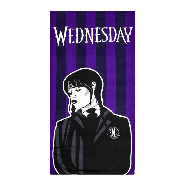 Toalla Microfibra de "Wednesday" - 70x140x1 cm - Multicolor