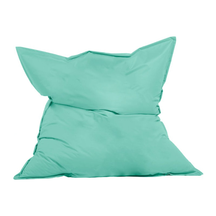 Pouf rectangulaire d'extérieur XXL 180x140cm turquoise THIES