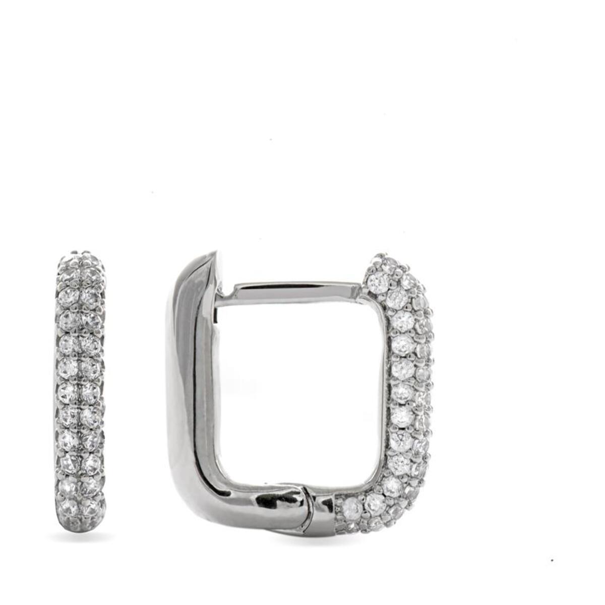 Pendientes Lux by Lux acabados en Rodio