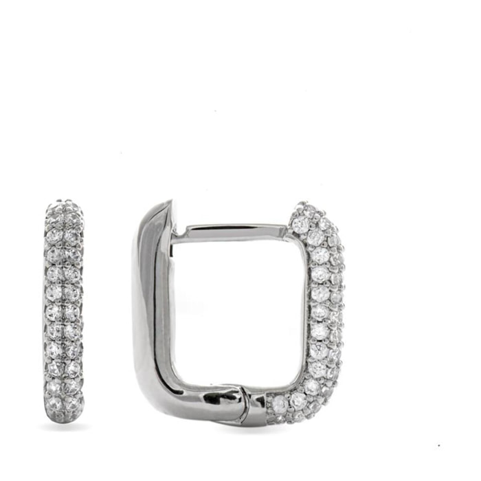 Pendientes Lux by Lux acabados en Rodio