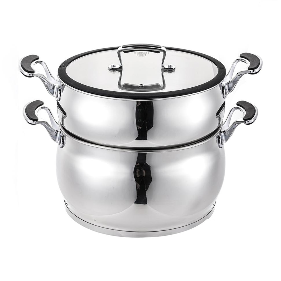 Couscoussier - acier inoxydable 18/8 - argenté