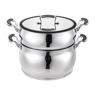 Couscoussier - acier inoxydable 18/8 - argenté