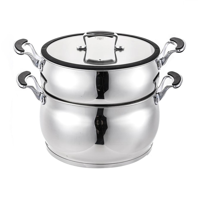 Couscoussier - acier inoxydable 18/8 - argenté