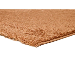 ATLAS Alfombra shaggy lisa en color camel, varias medidas disponibles
