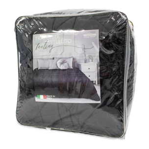 TRAPUNTA INVERNALE MATRIMONIALE IN VELLUTO COL.NERO MADE IN ITALY