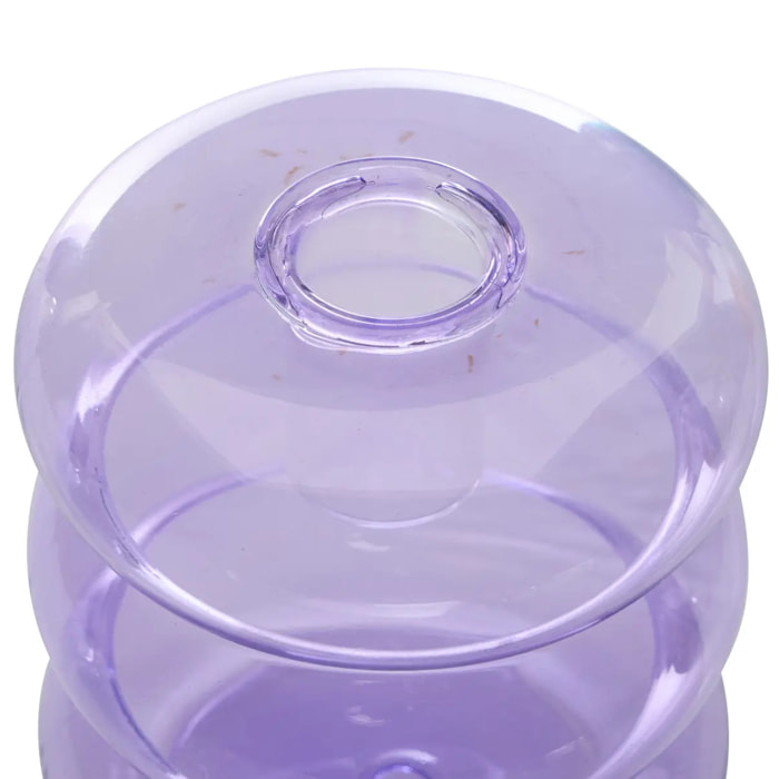 Bougeoir Pool en Verre 9x9x10,5cm Violet