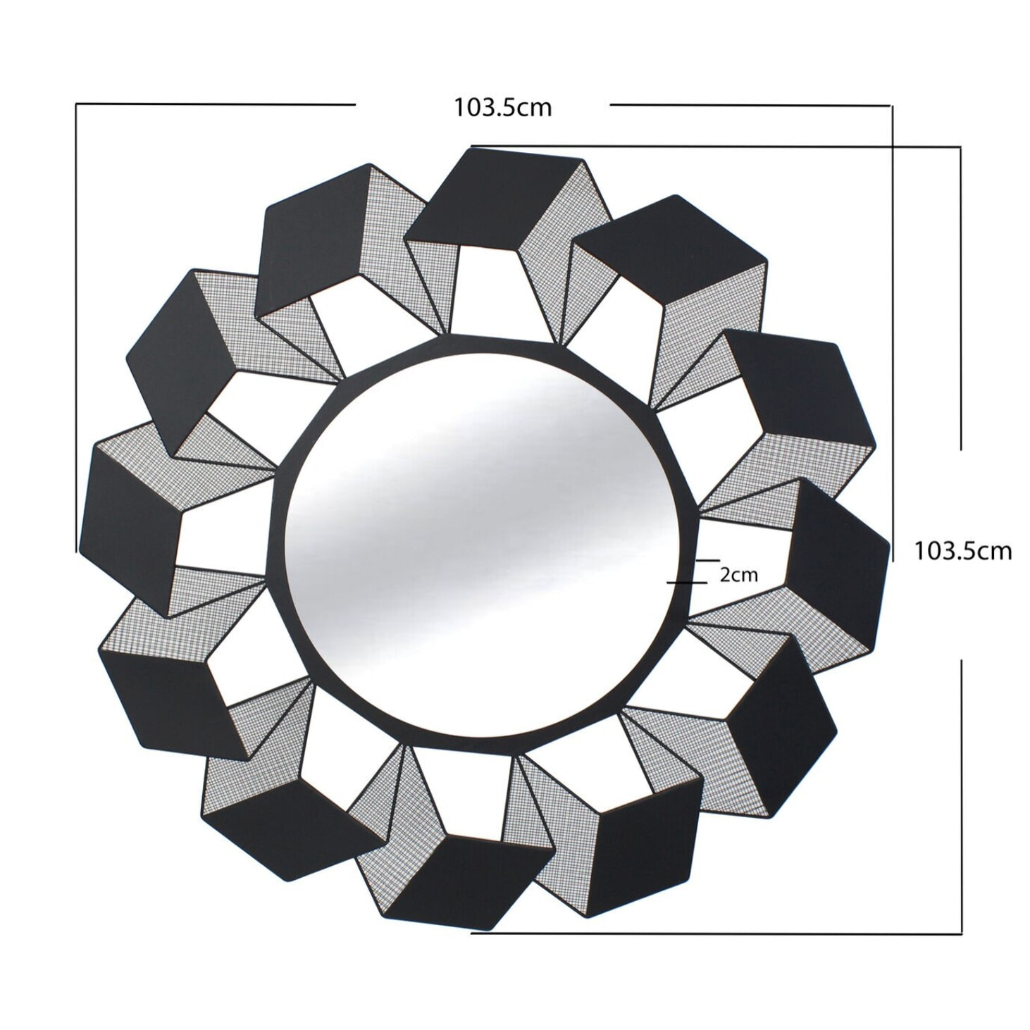 Miroir Cubes 104cm Kare Design