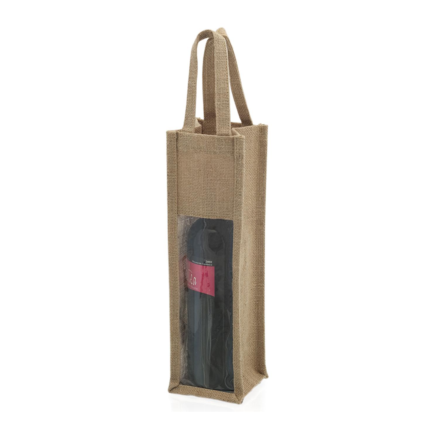 Holden, bolsa de yute laminado para botella de vino de 75cl.