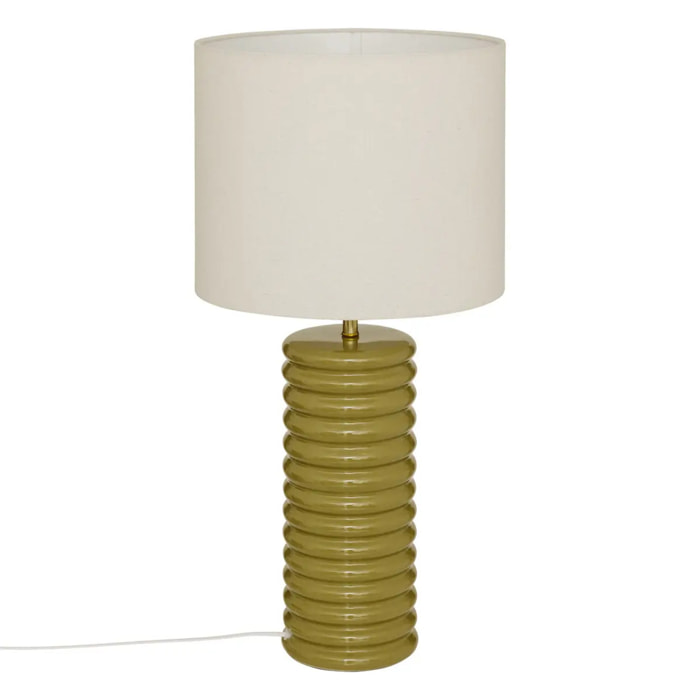 Lampe à poser champignon secteur Vinus vert Kaki H69cm