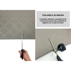 Tappeto Passatoia Corsia Cucina Ingresso Antimacchia Disegno Quadri 3d Marrone 3766