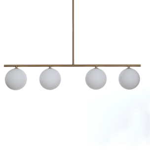 Suspension Tomasucci PARTY EVO, en acier et verre, blanc