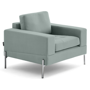 Isaure - fauteuil en velours - Bleu